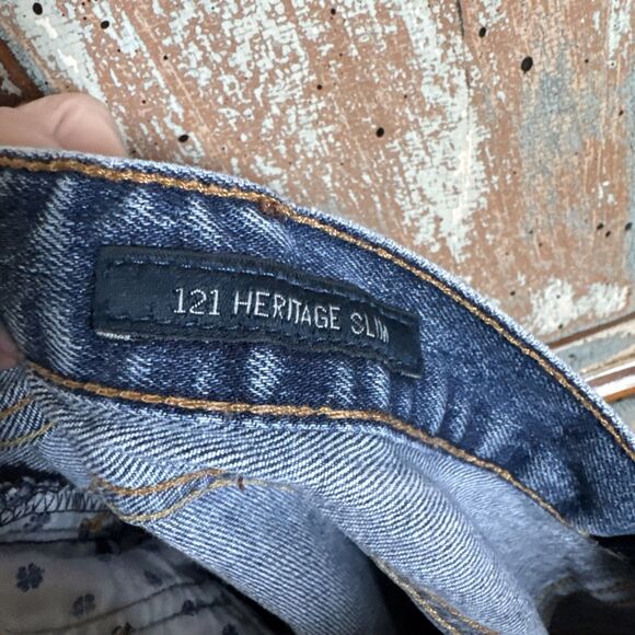 Lucky Brand 121 Heritage Slim Jeans Men's Size 34x30 (Actual 37x29) Blue Denim - Picture 10 of 10